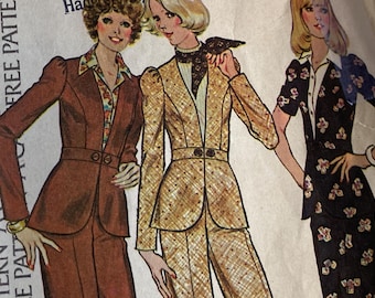 Vintage McCall's naaipatroon uit de jaren 70, model 4178, voor jas en broek. Verkrijgbaar in maat 12 (borst 34 inch), maat 14 (borst 36 inch) of maat 16 (borst 38 inch).