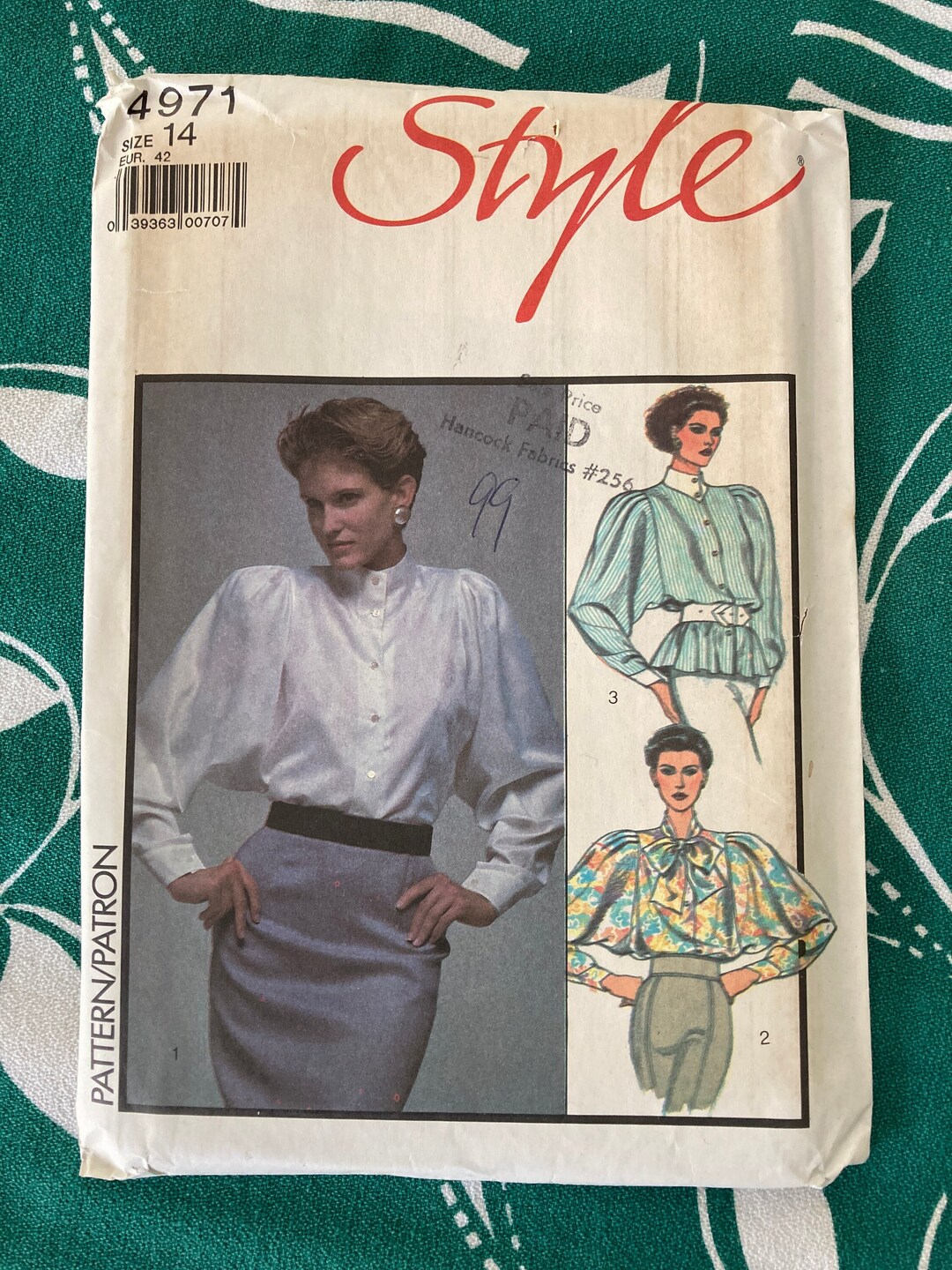Vintage 1980's Style 4971 Sewing Pattern Size 14 Bust 36 - Etsy