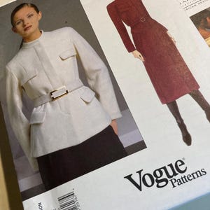 Vintage 1990&#39;s Vogue 2023 American Designer Donna Karan Sewing Pattern Size 8-10-12 FF