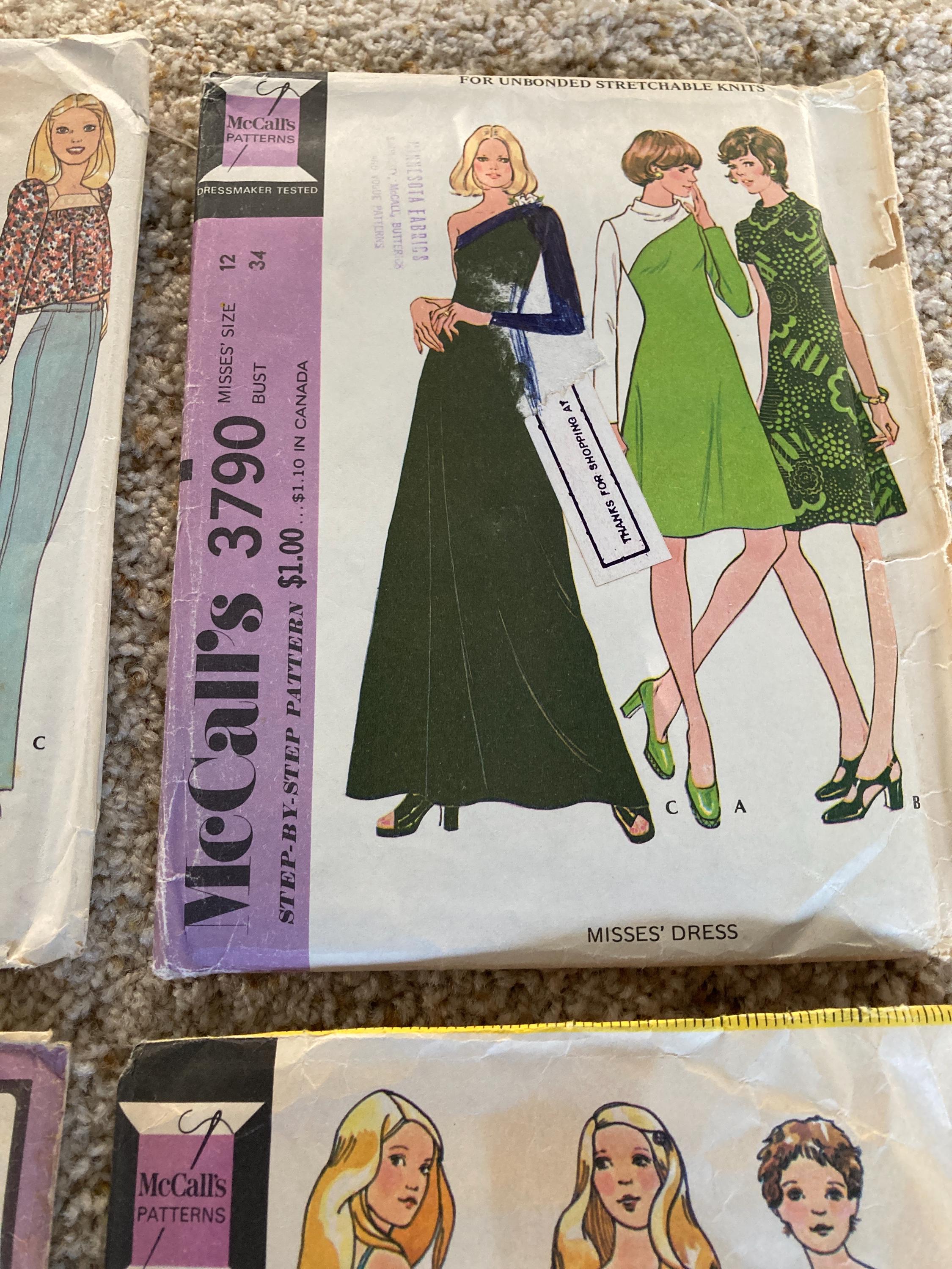Advance Pattern 3263 Vintage 1970s Mccall's 4298 3790 3195 or 3263 Sewing Pattern Size 12 ...