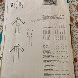 RARE Vintage 1960s Vogue 1361 Couturier Design Galitzine Sewing Pattern ...
