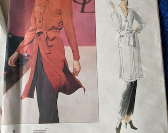 Vintage 1990s Vogue  2080 Yves Saint Laurent Sewing Pattern Size 12-14-16 FF
