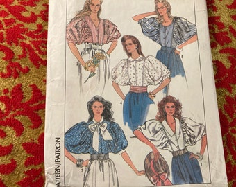 Vintage 1980s simplicity 8496 Size 6,8,10 Bust 30.5,31.5,32.5