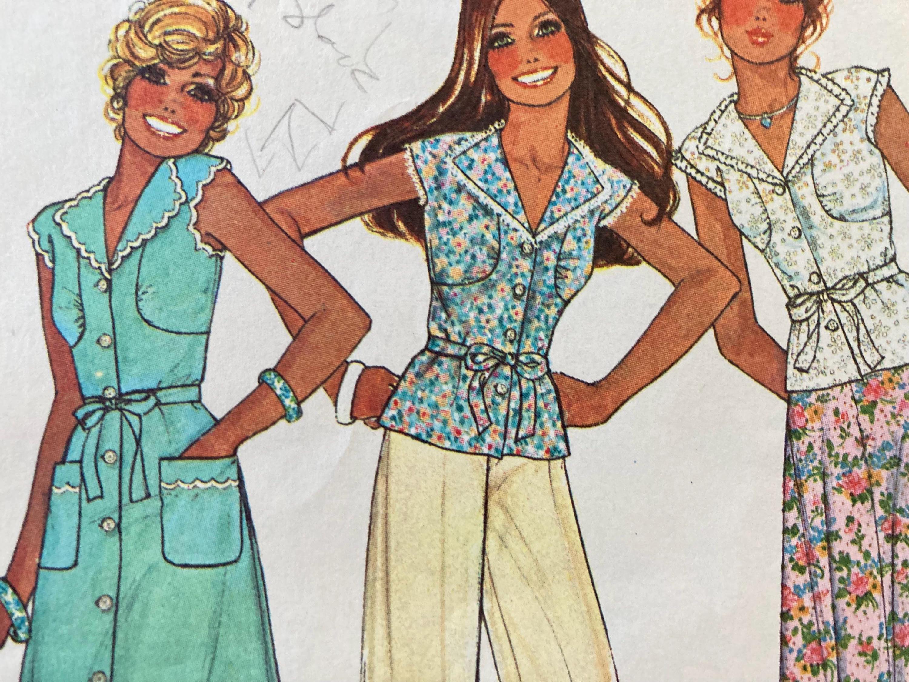 Vintage 1970's McCall's 4584 Sewing Pattern Size 10 Bust 32.5
