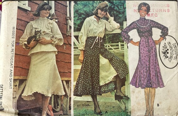 Vintage 1970's Mccall's 5280 Laura Ashley Sewing Pattern Size