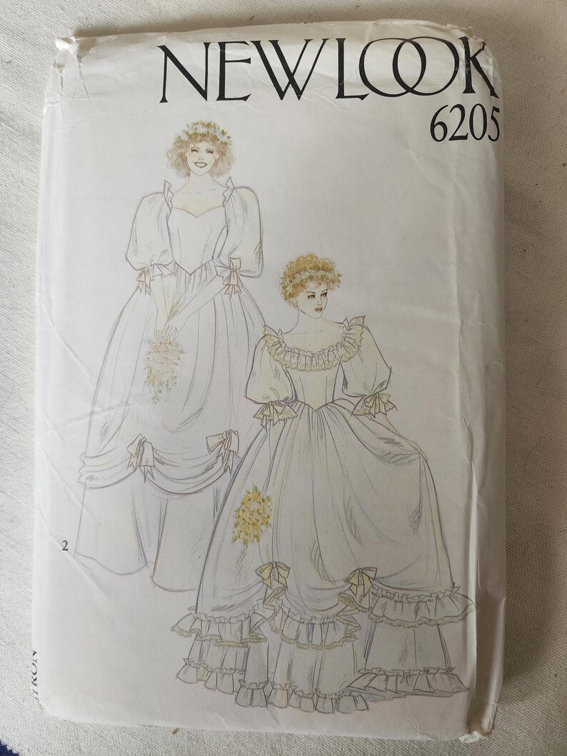 1980s Vintage New Look 6205 Sewing Pattern Size 8-10-12-14-16-18 Bust ...