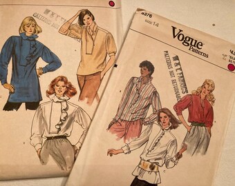 Patron De Couture Vogue 1982, Haut-Pantalon Culotte Caraco, Taille B36in - Neuf