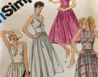 Vintage 1980s Simplicity 6333 sewing pattern size 12 Bust 34 FF