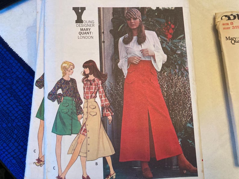 Mary Quant Pattern Design Vintage 1970s Butterick 5895 Mary Quant Sewing Pattern Size 8 Bust 31.5 ...