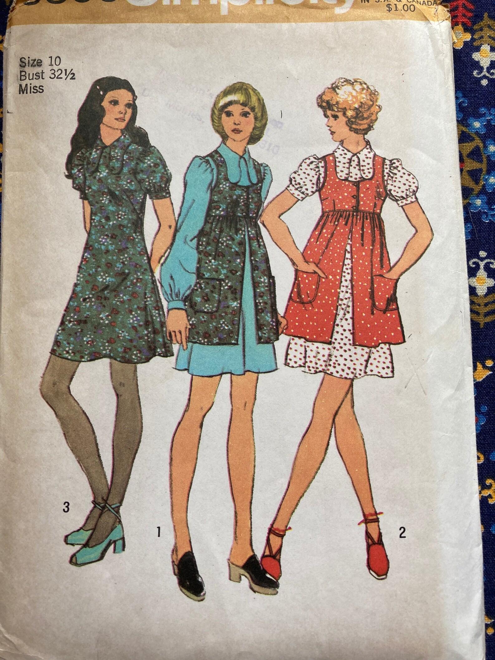 Vintage 1970s Simplicity 9800 Sewing Pattern Size 10 Bust 32.5 - Etsy
