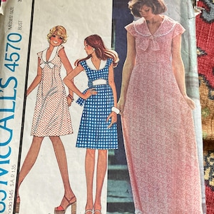 Vintage 1970s McCall&#39;s 4570 Sewing Pattern Size 10 Bust 32.5