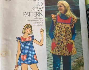 Vintage 1970s Simplicity 5423 Sewing Pattern Size 14 Bust 36