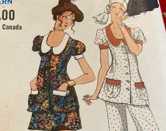 Vintage 1970s MISS VOGUE 7802, sewing pattern size 12 Bust 34