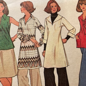 Vintage 1970s McCall’s 5384 Schnittmuster Größe 12 Büste 34 oder Größe 14 Büste 36 oder Größe 18 Büste 40 FF