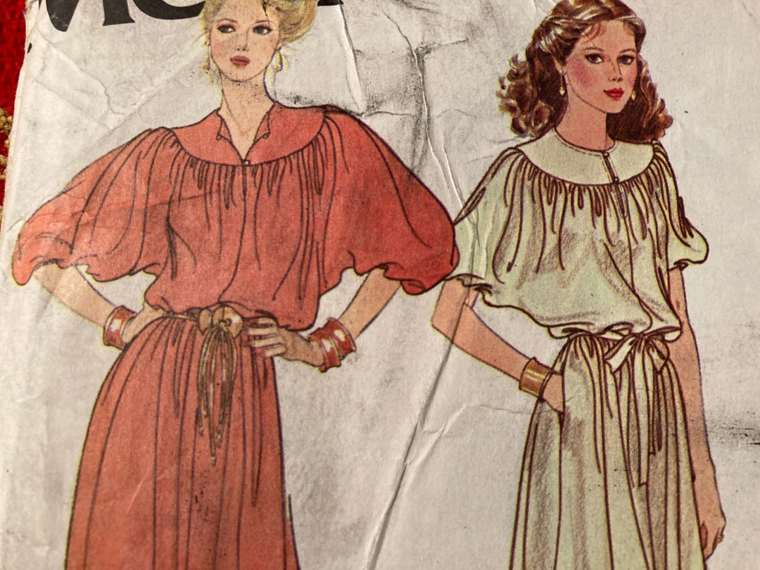 Vintage 1970s Mccalls 6442 Sewing Pattern Size 1012 Bust Etsy
