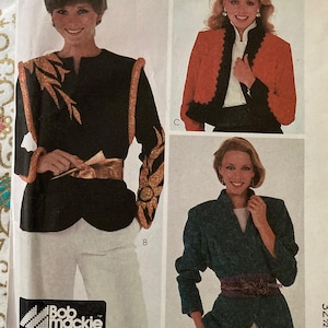 Vintage 1980s McCalls 7381 Bob Mackie sewing pattern size 10 Bust 32.5 FF