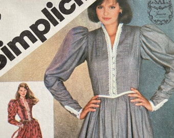 Vintage 1980s simplicity 5828 Gunne Sax Size 14 Bust 36