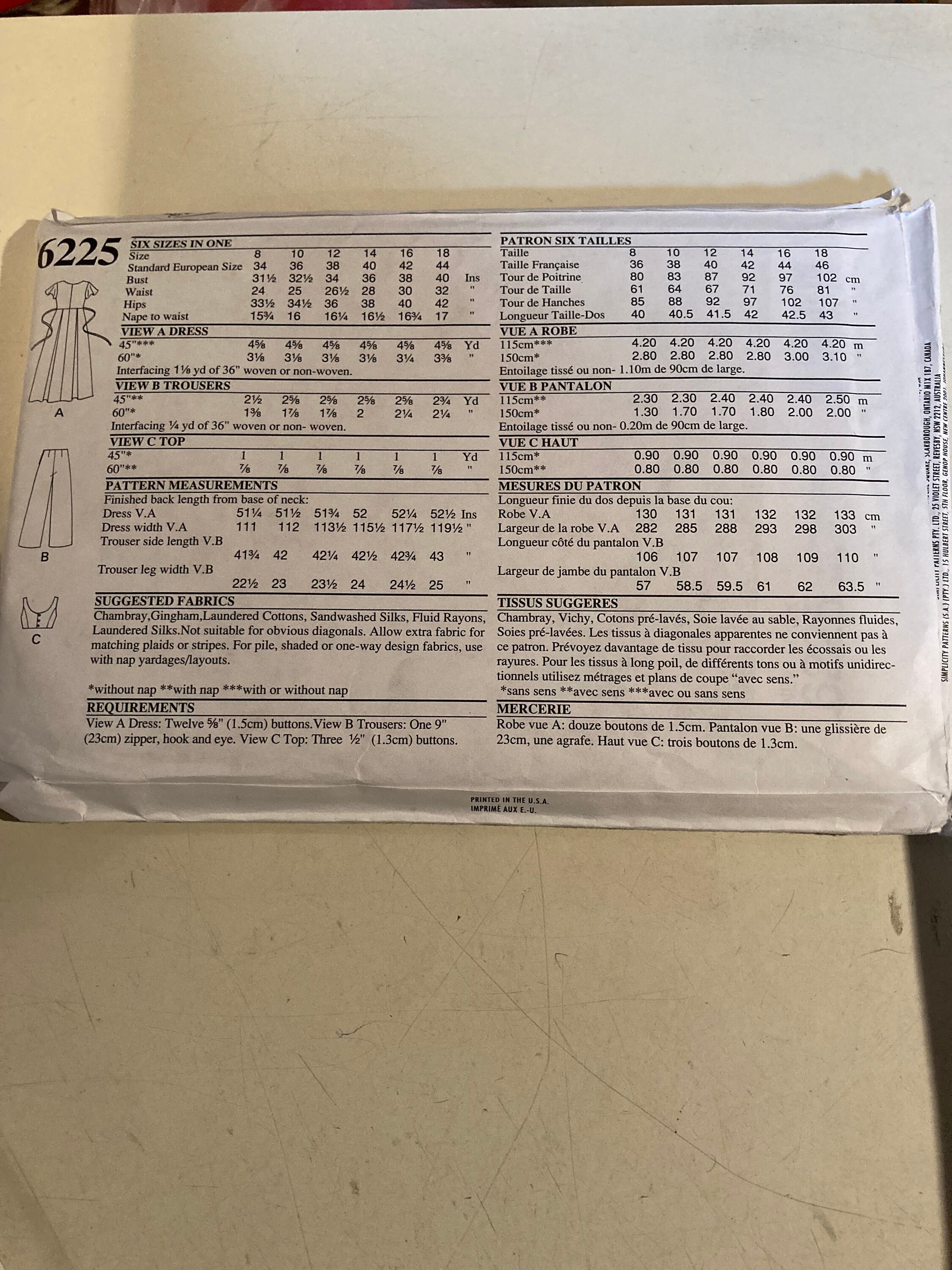 Rare Vintage 1980s NEW LOOK 6225 Sewing Pattern Six Sizes in One FF - Etsy