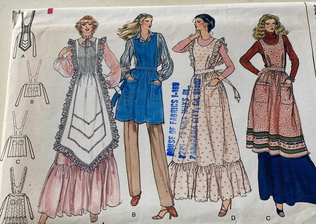 Vintage 1970's Vogue 7256 Sewing Pattern Size Small 8-10, Medium 12-14 ...
