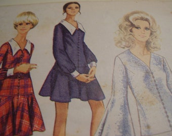 Vintage 1960's Simplicity 8287 Dress Sewing Pattern, Size 10, Bust 32 1/2