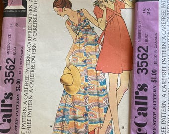 Vintage 1970's Simplicity 7868 Sewing Pattern Size 40 & 42 FF