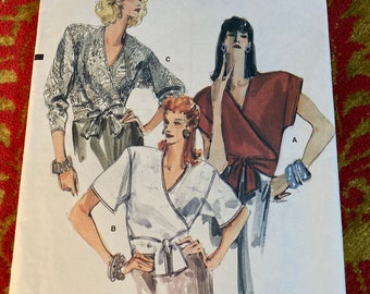 Vintage 1980's Vogue 9848 Sewing Pattern Size 6-8-10 FF