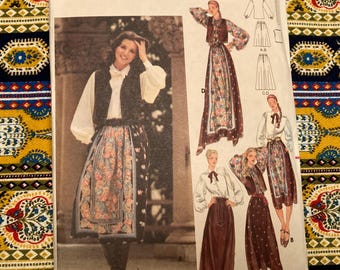 Vintage 1970's Vogue 8894 Blouse Sewing Pattern Size 14 Bust