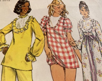 Vintage 1970s simplicity 6047 sewing pattern size 12 Bust 34
