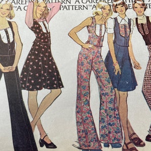 RARE Vintage 1970s McCalls 4191 sewing pattern Size 12 Bust 34 or Size 14 Bust 36