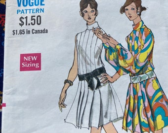 Vintage 1970s Vogue 7662 sewing pattern Size 10 Bust 32.5 or Size 12 Bust 34