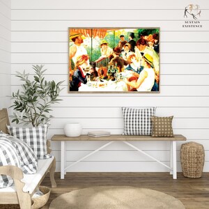 Pierre-Auguste Renoir Impressionism- Luncheon Boating Party- Girl Watering Can-Harvesters- Bouquet Printable Wall Art Collection Wall Art