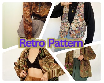 Retro Pattern Vintage Blouse Outfit Mystery Bundle Aesthetic