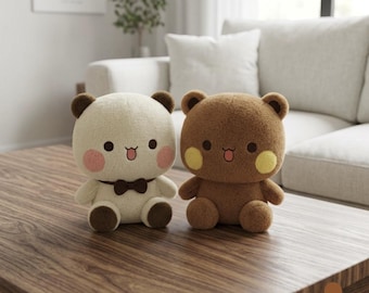 Pluszowy duet Bubu i Dudu – para misiów Kawaii Panda (25 cm)