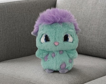 Pluszowa lalka Bibble Fairy Pet: turkusowo-fioletowa, miękka bawełniana pluszowa lalka (9,8 cala)