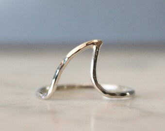 Shark Fin Ring//Sterling Silver//Handcrafted//Nautical//Made to order
