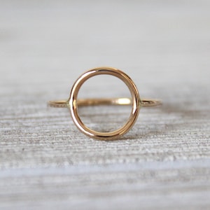 Full Circle Ring//Pink or Yellow 14kt Gold filled//Handcrafted