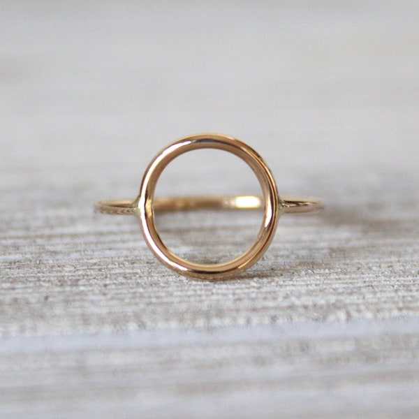 Full Circle Ring//Rose or Yellow 14kt Gold filled//Handcrafted