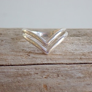 Stacking Chevron Rings//Sterling Silver//Made to Order image 1