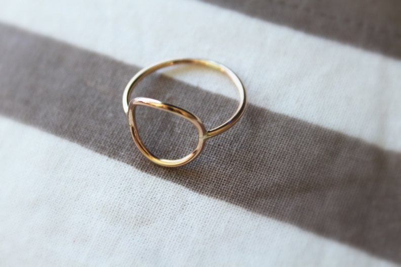 Full Circle Ring//Rose or Yellow 14kt Gold filled//Handcrafted image 5