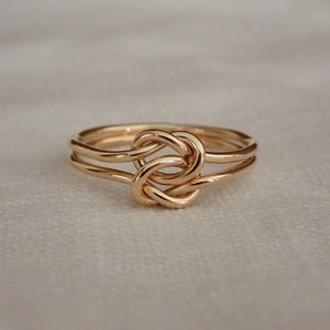 Double Knot Ring//14kt Yellow Gold or Rose Gold Filled//Handcrafted//Made to Order