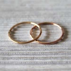 Dainty Band//Sterling Silver or 14kt Gold Filled//Handcrafted//Minimalist Jewelry image 3