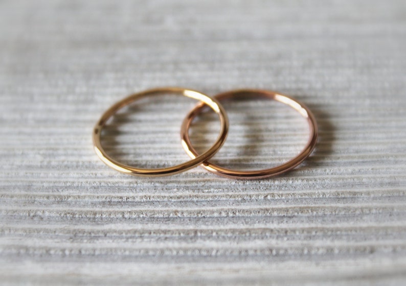 Dainty Band//Sterling Silver or 14kt Gold Filled//Handcrafted//Minimalist Jewelry image 3