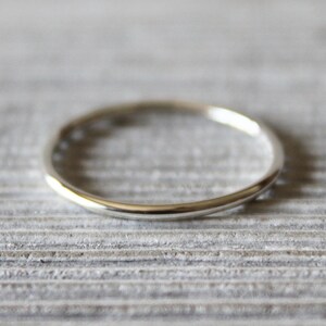 Dainty Band//Sterling Silver or 14kt Gold Filled//Handcrafted//Minimalist Jewelry image 2