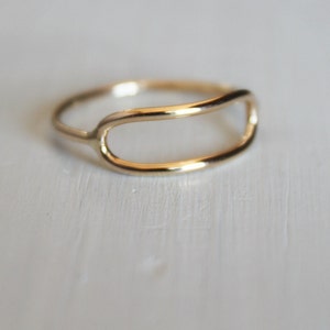 Oblong Ring//14kt Gold Filled or Sterling Silver//Handcrafted//Made to Order image 2