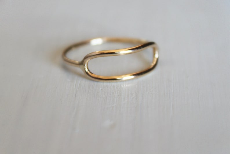 Oblong Ring//14kt Gold Filled or Sterling Silver//Handcrafted//Made to Order image 2