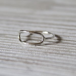 Oblong Ring//14kt Gold Filled or Sterling Silver//Handcrafted//Made to Order image 4