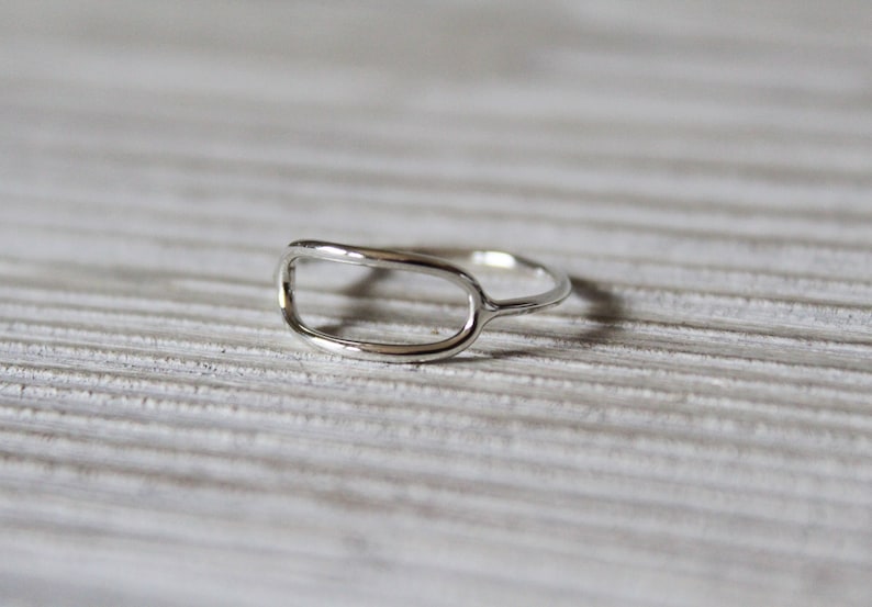 Oblong Ring//14kt Gold Filled or Sterling Silver//Handcrafted//Made to Order image 4