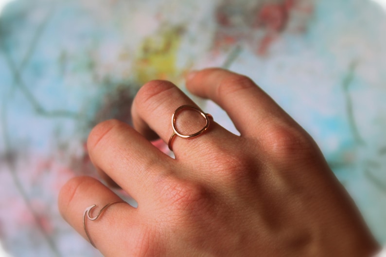 Full Circle Ring//Rose or Yellow 14kt Gold filled//Handcrafted image 2