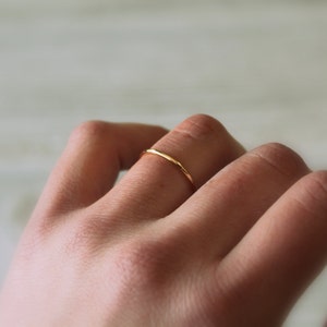 Dainty Band//Sterling Silver or 14kt Gold Filled//Handcrafted//Minimalist Jewelry image 5