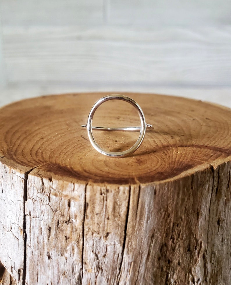 Full Circle Ring//Argentium Sterling Silver//Handcrafted//Made to order image 1